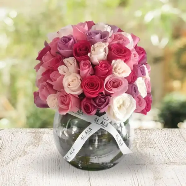 Jarrón de Rosas Cherry